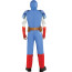 Men's Marvel Captain America Blue/Red Padded Jumpsuit Costume with Mask