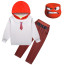 Kids Inside Out Anger Costume - White Red Hoodie Pants Mask Set Anger Cosplay