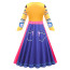 Girls K-Pop Demon Hunters Rumi Costume - Yellow Purple Long Dress Rumi Cosplay