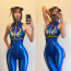 Street Fighter Chun Li Costume - Blue Fighting Bodysuit Chun Li Cosplay