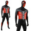 Kamen Rider Shocker Combatmen Costum - Black And Red Fighter Bodysuit Mask Shocker Cosplay
