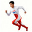 Pepsi Man Costume - Red White Bodysuit Headcover Set Pepsi Man Cosplay