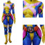 Marvel Rivals Psylocke Retro X-Uniform Costume - Blue Yellow Bodysuit Psylocke Cosplay