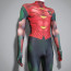 Titans Robin Jason Todd Costume - Red Green Bodysuit Mask Robin Cosplay