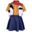 Girls Toy Story Woody Deluxe Costume - Shirt Vest Skirt Shawl Set Woody Cosplay