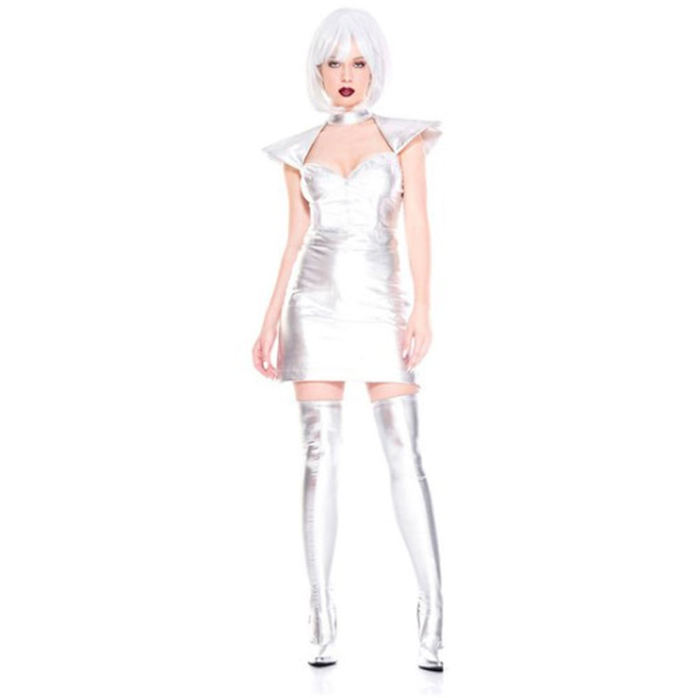 Sexy Silver Space Girl Costume