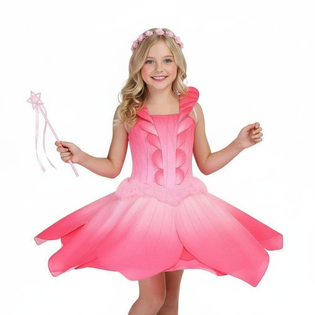 Barbie Fairytopia Elina Costume - Pink Dress Elina Cosplay