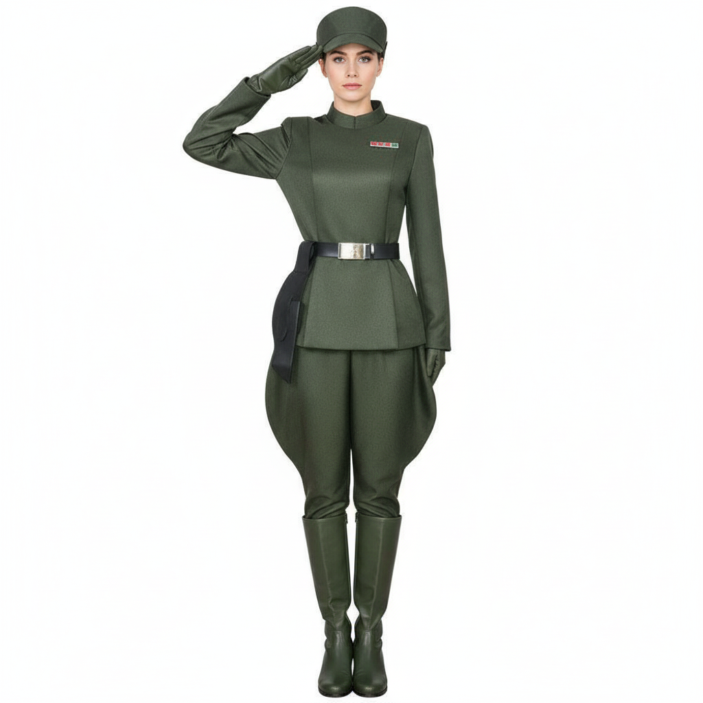 Star Wars Imperial Officer Costume - Green Jacket Pants Accessories Set Imperial Officer Cosplay