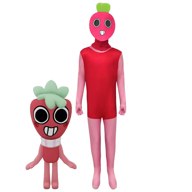 Kids Dandy's World Sprout Costume - Bodysuit Mask Sprout Cosplay