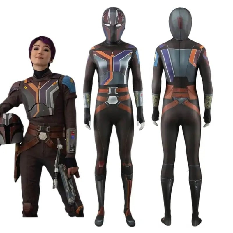 Star Wars Rebels Sabine Wren Costume - Full Suit Mask Set Sabine Wren Cosplay