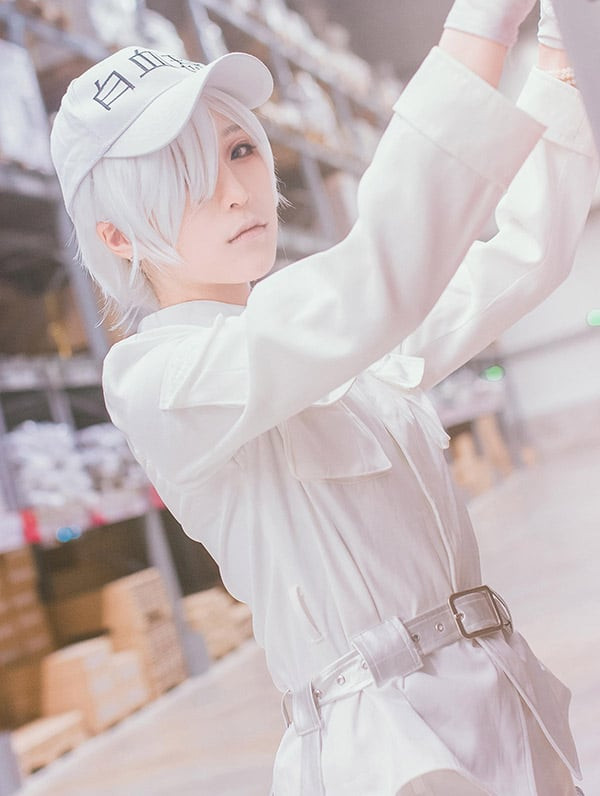 Cells At Work White Blood Cells Wig - White Blood Cells Cosplay Costume Wig Prop