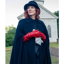 Beetlejuice Beetlejuice Delia Deetz Costume - Cape Gloves Set Delia Deetz Cosplay