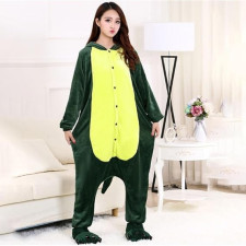 Kids Green Dinosaur Costume - Onesie Jumpsuit Green Dinosaur Cosplay