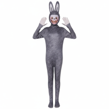 Labubu The Monsters Hidden ID Costume - Grey Bodysuit Mask Set Grey Labubu Cosplay