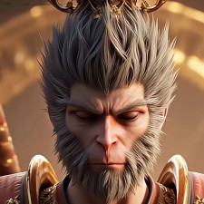 Black Myth: Wukong Wukong Wig - Beard Wukong Cosplay Costume Wig Prop