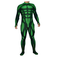 Man Muscle Suit Costume - Green Matte Bodysuit Man Muscle Suit Cosplay