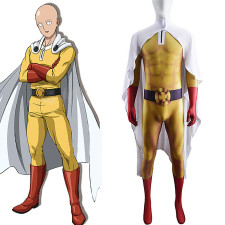 One-Punch Man Saitama Costume - Bodysuit Cape Set Saitama Cosplay
