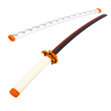 Demon Slayer Kyojuro Rengoku Nichirin Sword Prop - Nichirin Sword Kyojuro Rengoku Cosplay Costume Prop