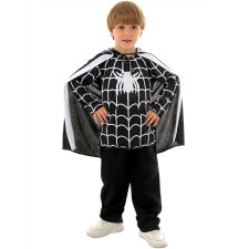 Boys Black Spider-Man Costume - Boys Black Spiderman Hoodie Cape Cosplay