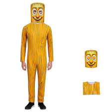 Italian Brainrot Tung Tung Tung Sahur Costume - Bodysuit Mask Set Tung Tung Sahur Cosplay