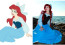 Ariel Blue Dress Costume Cosplay