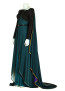 Frozen 2 Queen Anna Coronation Gown Dark Green Dress Cosplay Costume