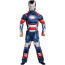 Marvel Iron Patriot Costume - Boys Classic Iron Patriot Muscle Cosplay