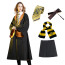 Women and Girls Harry Potter Hufflepuff Wizard Deluxe Costume - Full Set Including Scarf and Wand Hufflepuff Cosplay