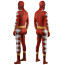 Power Rangers Dino Thunder Red Dino Ranger Costume - Bodysuit Mask Set Red Dino Ranger Cosplay