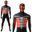 Kamen Rider Shocker Combatmen Costum - Black And Red Fighter Bodysuit Mask Shocker Cosplay
