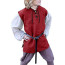 Kids Medieval Renaissance Pirate Costume - Red Sleeveless Tunic Pirate Cosplay