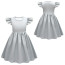 Girls Sprunki Gray Costume - Dress Mask Set Gray Sprunki Cosplay