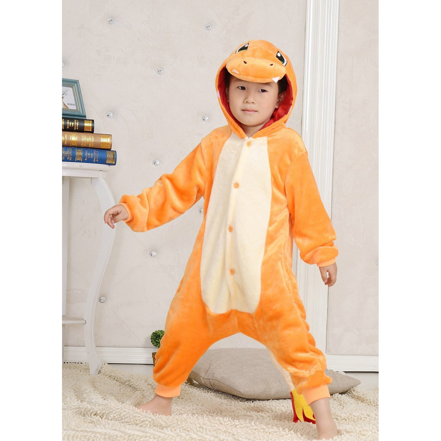 Kids Charizard Costume - Onesie Jumpsuit Charizard Cosplay