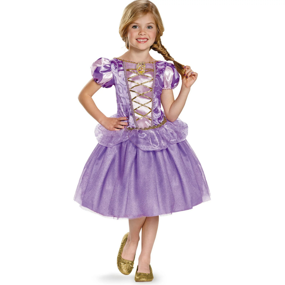 Disney Rapunzel Costume - Girls Rapunzel Fancy Dress Cosplay