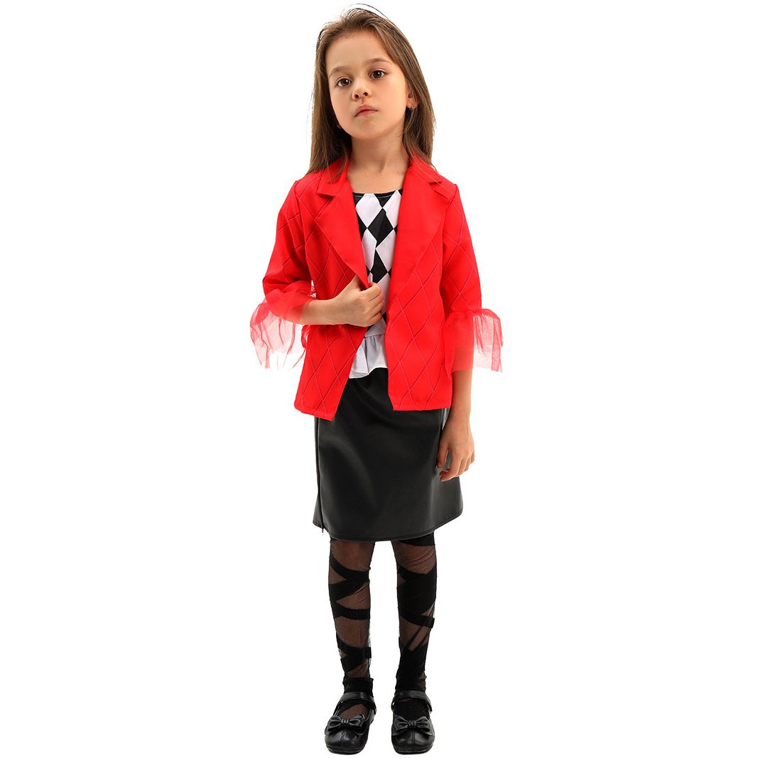 Kids Joker Folie a Deux Harley Quinn Costume - Blazer Skirt Set Harley Quinn Cosplay