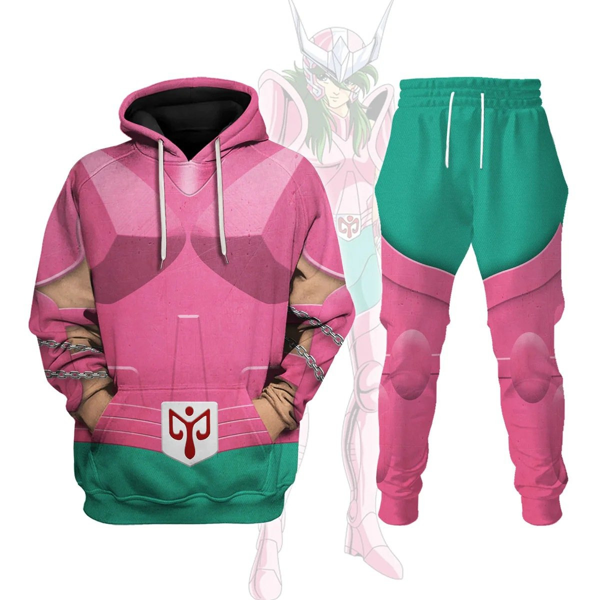Saint Seiya Knights Of The Zodiac Andromeda Shun Costume - Hoodie Sweatpants Andromeda Shun Cosplay