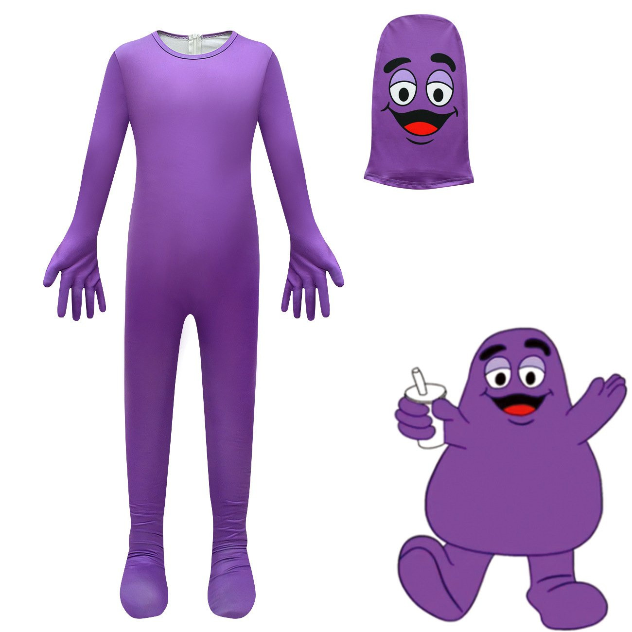 Kids McDonald Grimace Costume - Grimace Cosplay