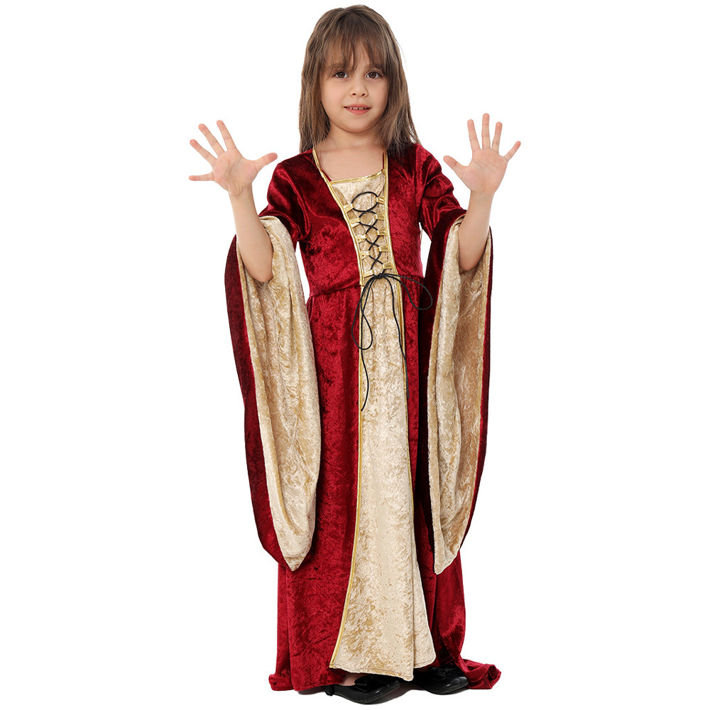 Kids Medieval Renaissance Costume - Red Dress Medieval Renaissance Cosplay