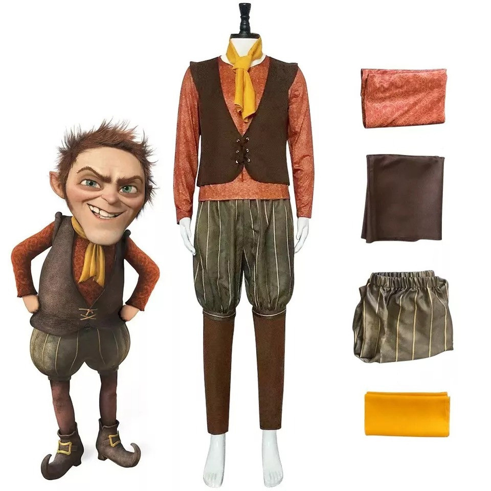 Shrek Rumpelstiltskin Costume - Vest Shirt Pants Set Rumpelstiltskin Cosplay