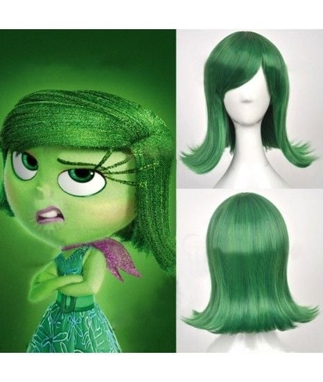 Inside Out Disgust Wig - Disgust Cosplay Costume Wig Prop