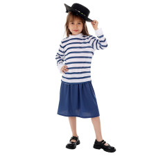 Girls Bank Robber Costume - Shirt Skirt Mask Hat Bank Robber Cosplay