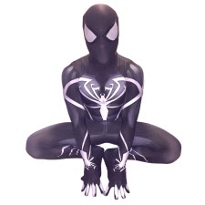 Spider-Man Ultimate Symbiote Venom Suit Costume - Black Bodysuit Mask Spider-Man Cosplay