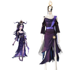 Identity V Priestess Costume - Purple Dress Full Set Priestess Cosplay