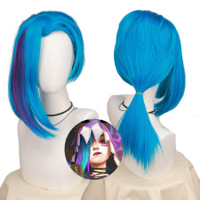 Arcane League of Legends Jinx Wig - Arcane Jinx Costume Wig Prop