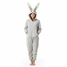 Pop Mart Labubu The Monsters Grey Sesame Bean Labubu Costume - Grey Onesie Jumpsuit Labubu Cosplay