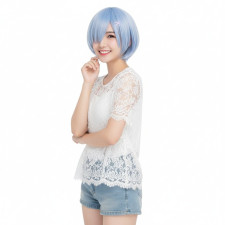 Re Zero Rem Blue Wig For Adults