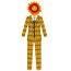 IF Flower Sunny Costume - Yellow Suit Mask Set Flower Sunny Cosplay