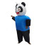 Kids Blue T-Shirt Panda Inflatable Costume - Panda Cosplay
