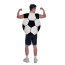 Classic Retro Football Soccer Ball Costume - Black and White Checked Soccer Ball Cosplay