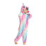 Kids Pastel Stripes Rainbow Milky Way Unicorn Costume - Onesie Jumpsuit Pastel Stripes Unicorn Cosplay